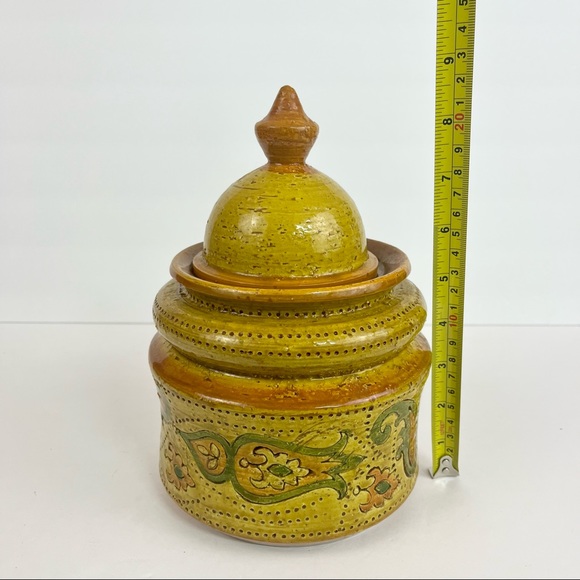 MCM Italian Rosenthal Netter Pottery Lidded Pottery Jar Signed And Numbered - Picture 9 of 16